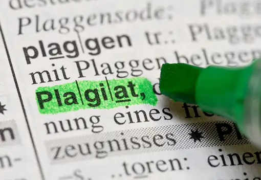 Wörterbucheintrag zum Begriff Plagiat