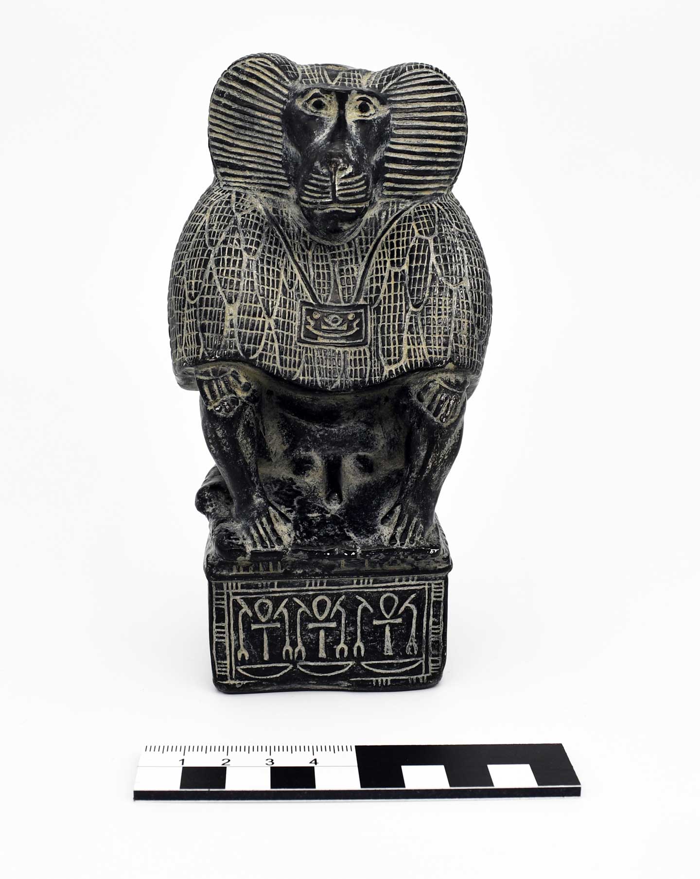Statuette des Gottes Thot als Pavian, frontal
