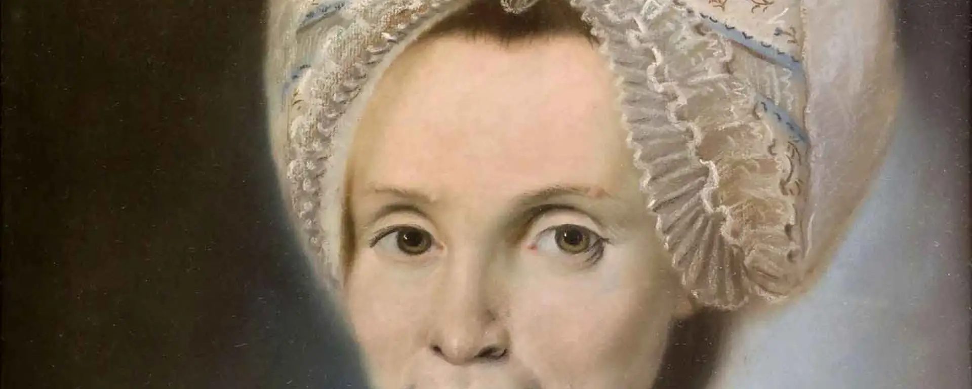 Barbara Haenlein, verwitwete Thiery, verheiratete Schlippe. Pastellbild, Ende des 18. Jahrhunderts