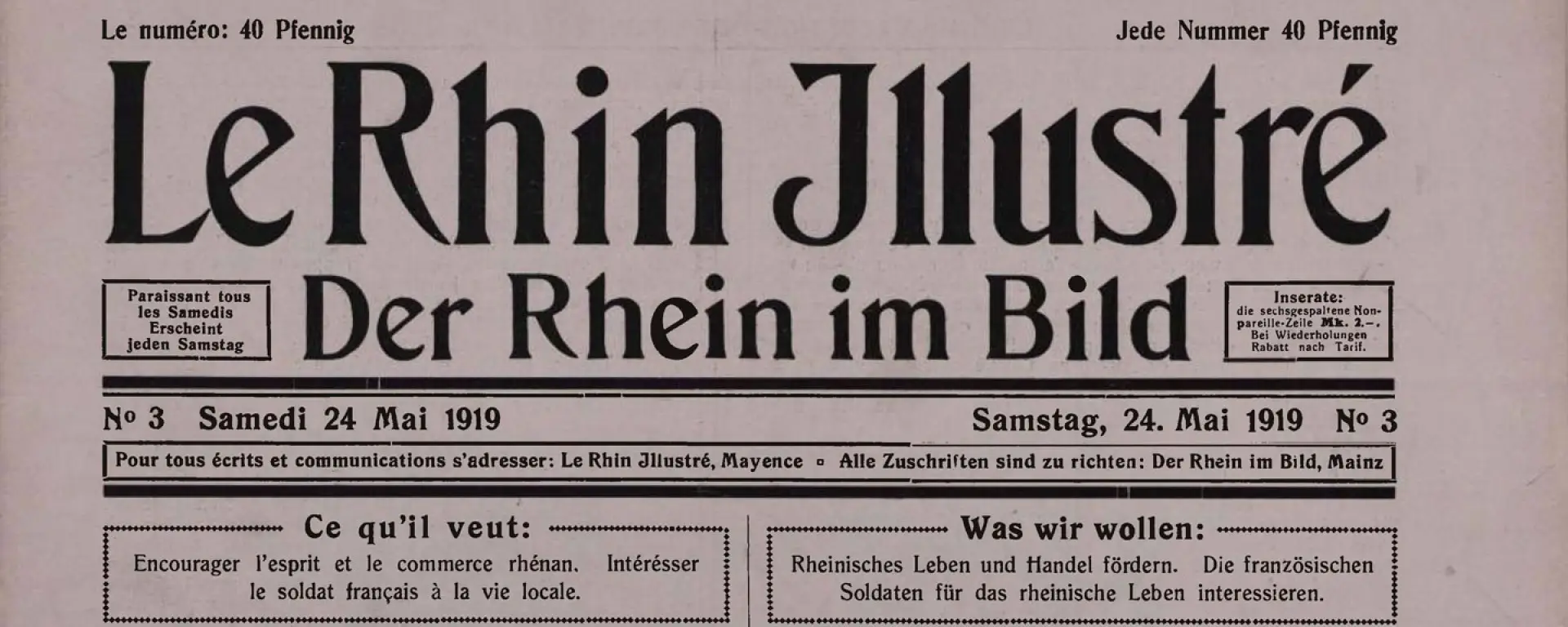 Wochenzeitung „Le Rhin Illustré – Der Rhein im Bild“