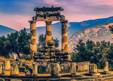 Ausgrabungsstätte in Delphi