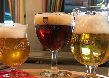 Verschiedene Sorten belgisches Bier