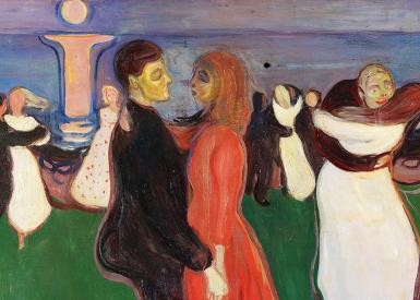 Gemälde mit tanzenden Menschen von Edvard Munch