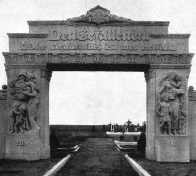 Ehrenmal auf dem Alten Friedhof, Postkarte von 1925