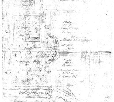 Lageplan zur Aufstellung bei der Einweihungsfeier, 1926