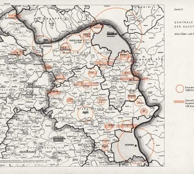 Ekkehard Hein, Karte 2: Zentrale Orte nach der Ausstattung, 1974