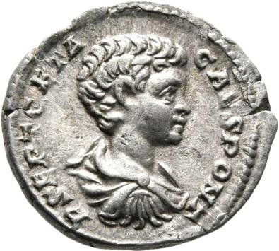 Münze Securitas - Denar des Geta