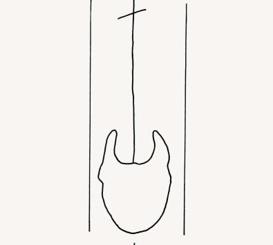 Schlichter Umriss des Ochsenkopfs