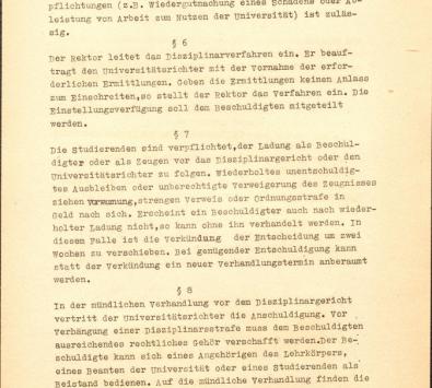 Scan der Diziplinarordnung