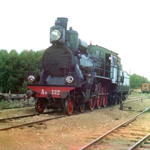 Dampflokomotive &quot;Kompaund&quot; mit einem Schmidt-Überhitzer