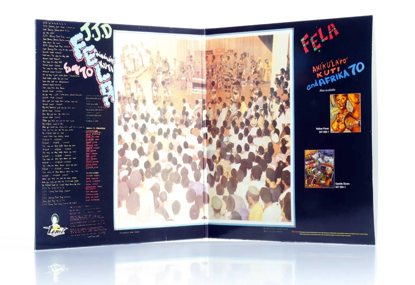 Plattencover Fela J.J.D. innen