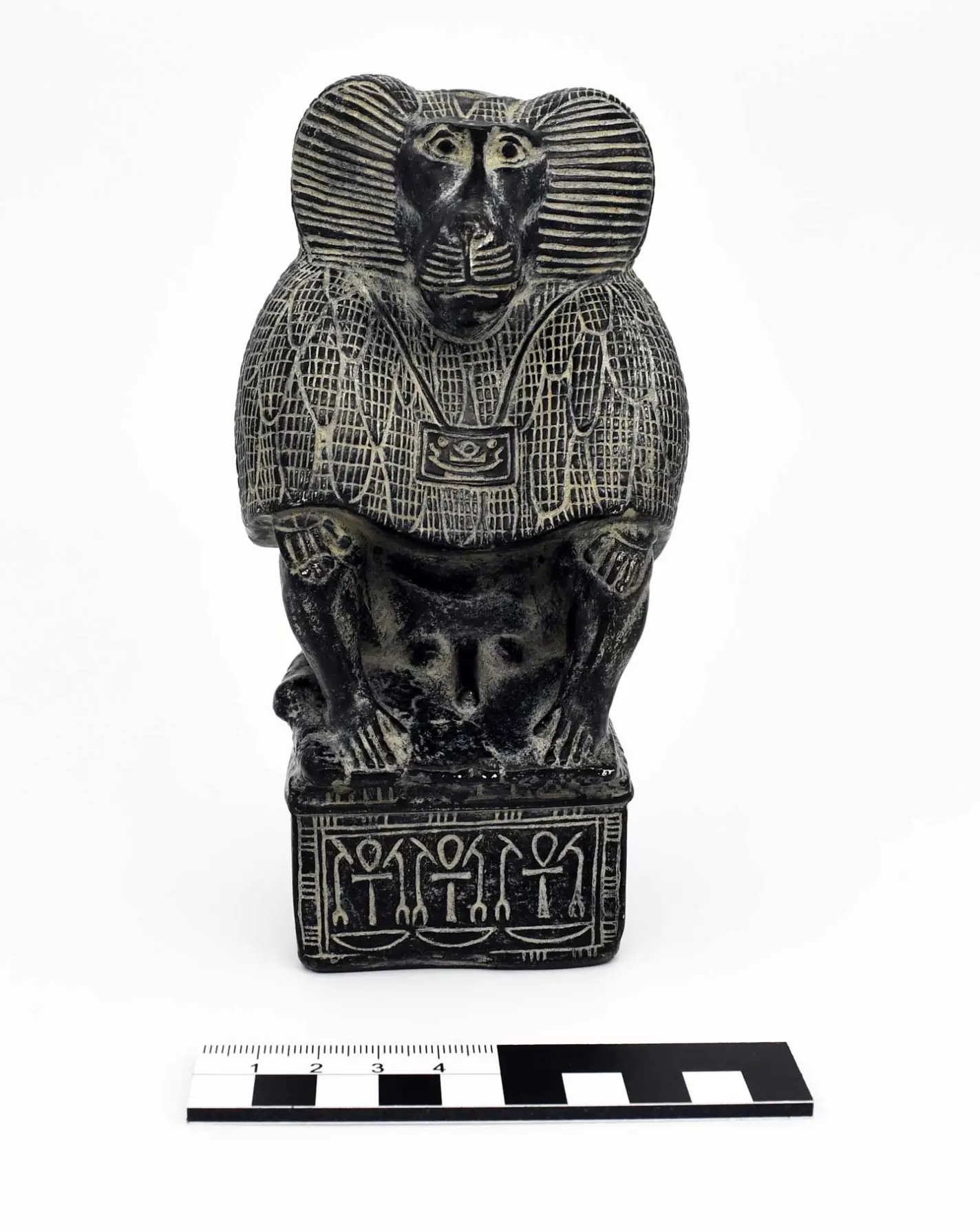 Statuette des Gottes Thot als Pavian, frontal