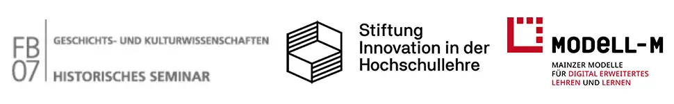 Logos FB07/Historisches Seminar, Stiftung Innovation in der Wissenschaft, ModeLL M