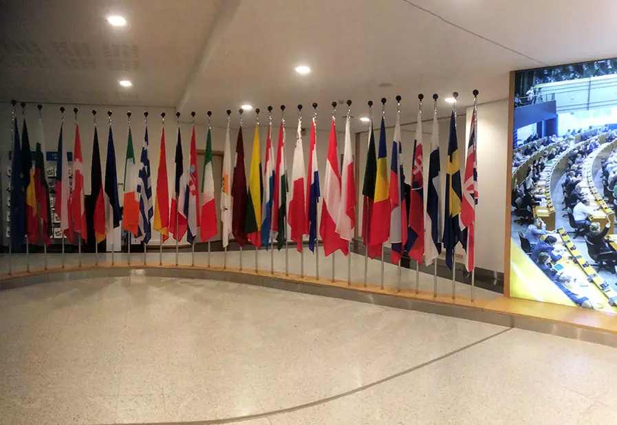 Flaggen im EU-Parlament