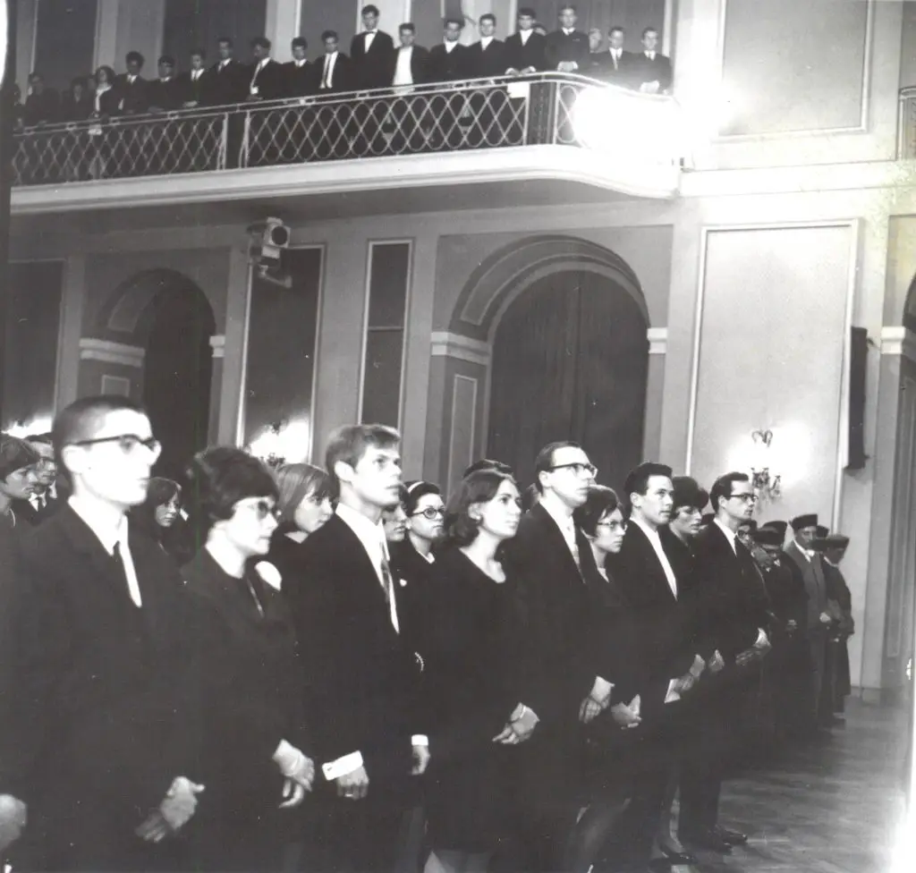 Feierliche Immatrikulation an der Johannes Gutenberg-Universität Mainz 1967