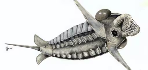 Rekonstruktion des Anomalocariden Schinderhannes bartelsi durch Elke Gröning