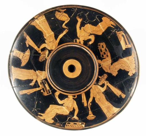 Deckel eines antikes Tongefäßes