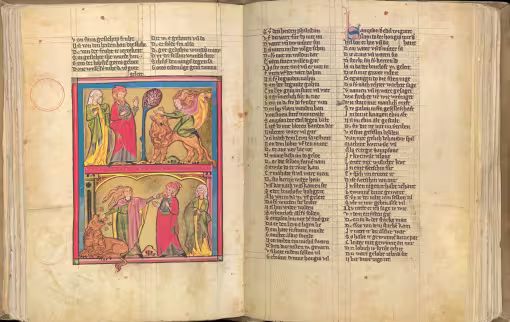 St. Galler Weltchronik, Samson besiegt einen Löwen
