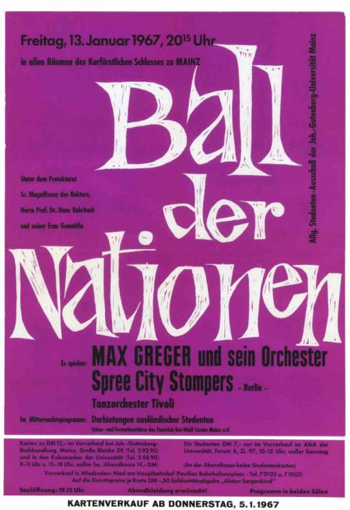 Werbeplakat zum Ball der Nationen