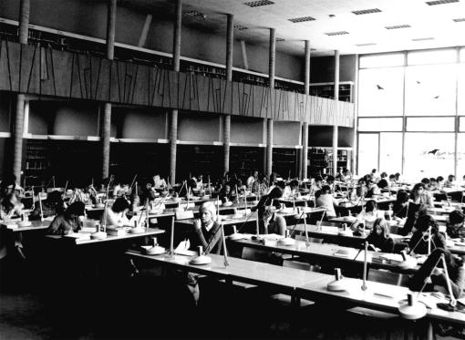 Lesesaal in den sechziger Jahren